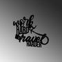 Wallity Work Hard Travel Harder Escultura de pared en Negro